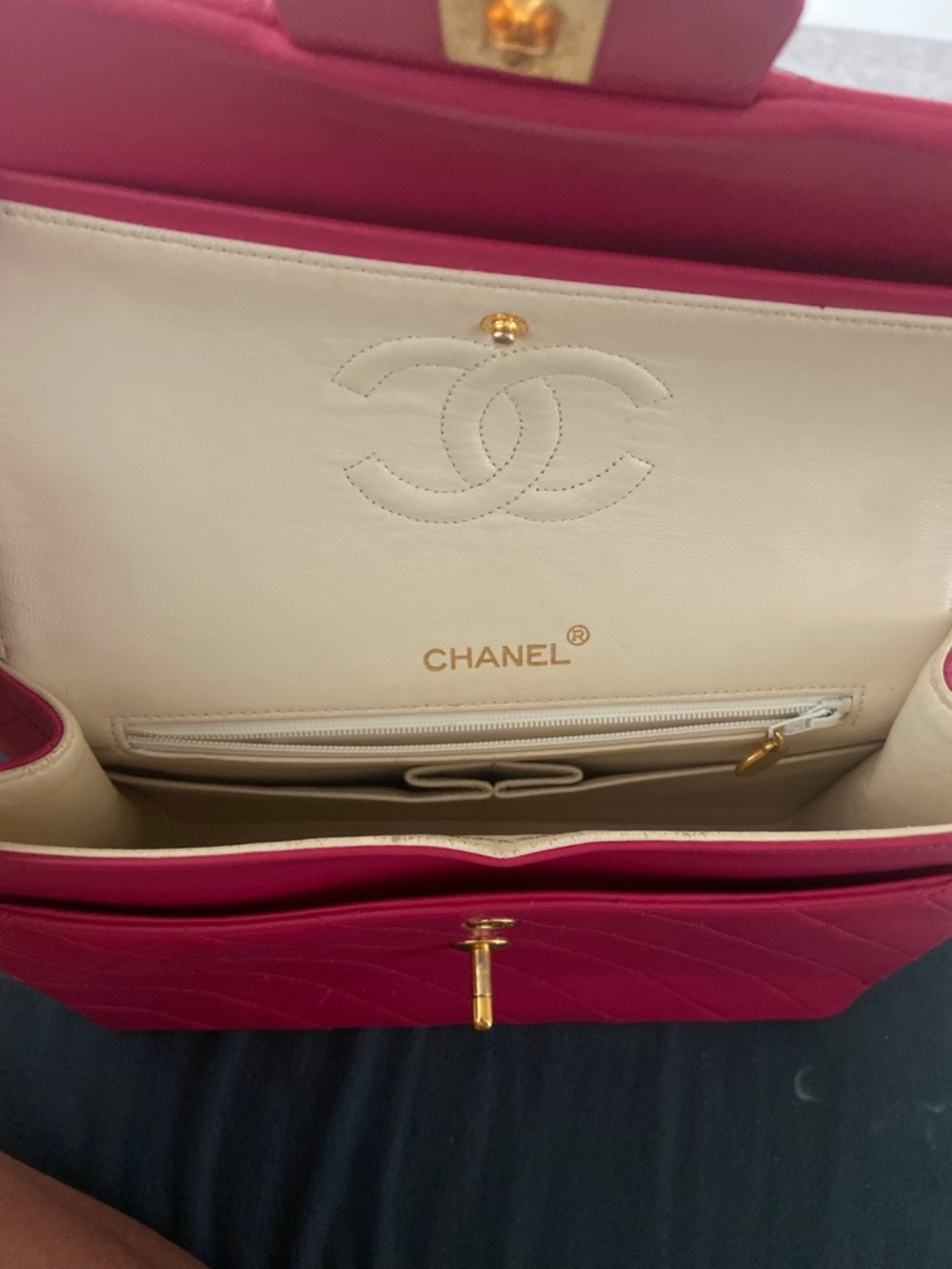 CHANEL Hot Pink Quilted Shoulder Bag with Chain Strap - Picture 11 of 13